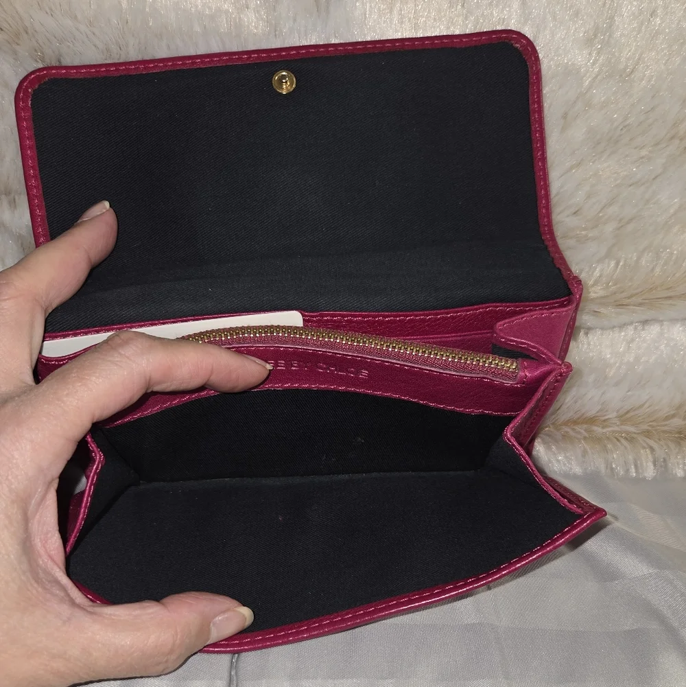 See By Chloe Pink and Brown Leather Continental Wallet